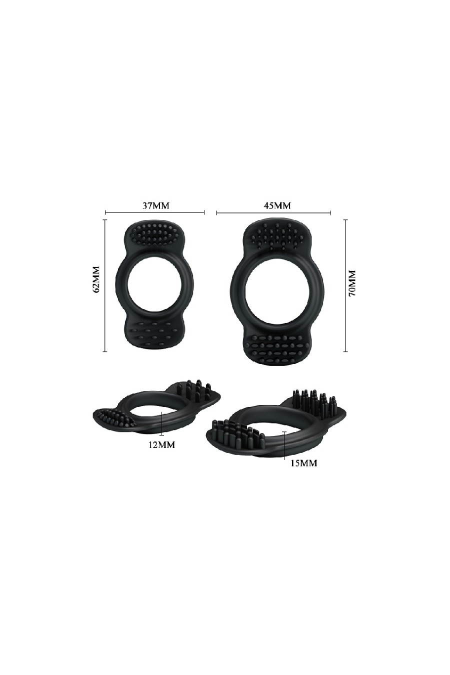 Anillo Ring Duo Negro