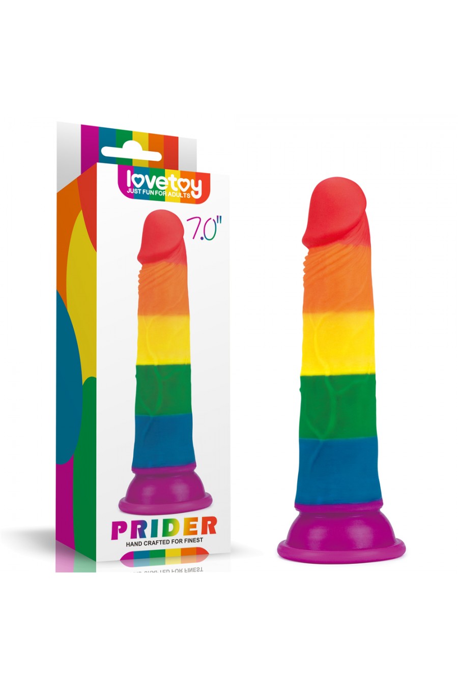 Consolador prider Lovetoy - 7" con Sopapo