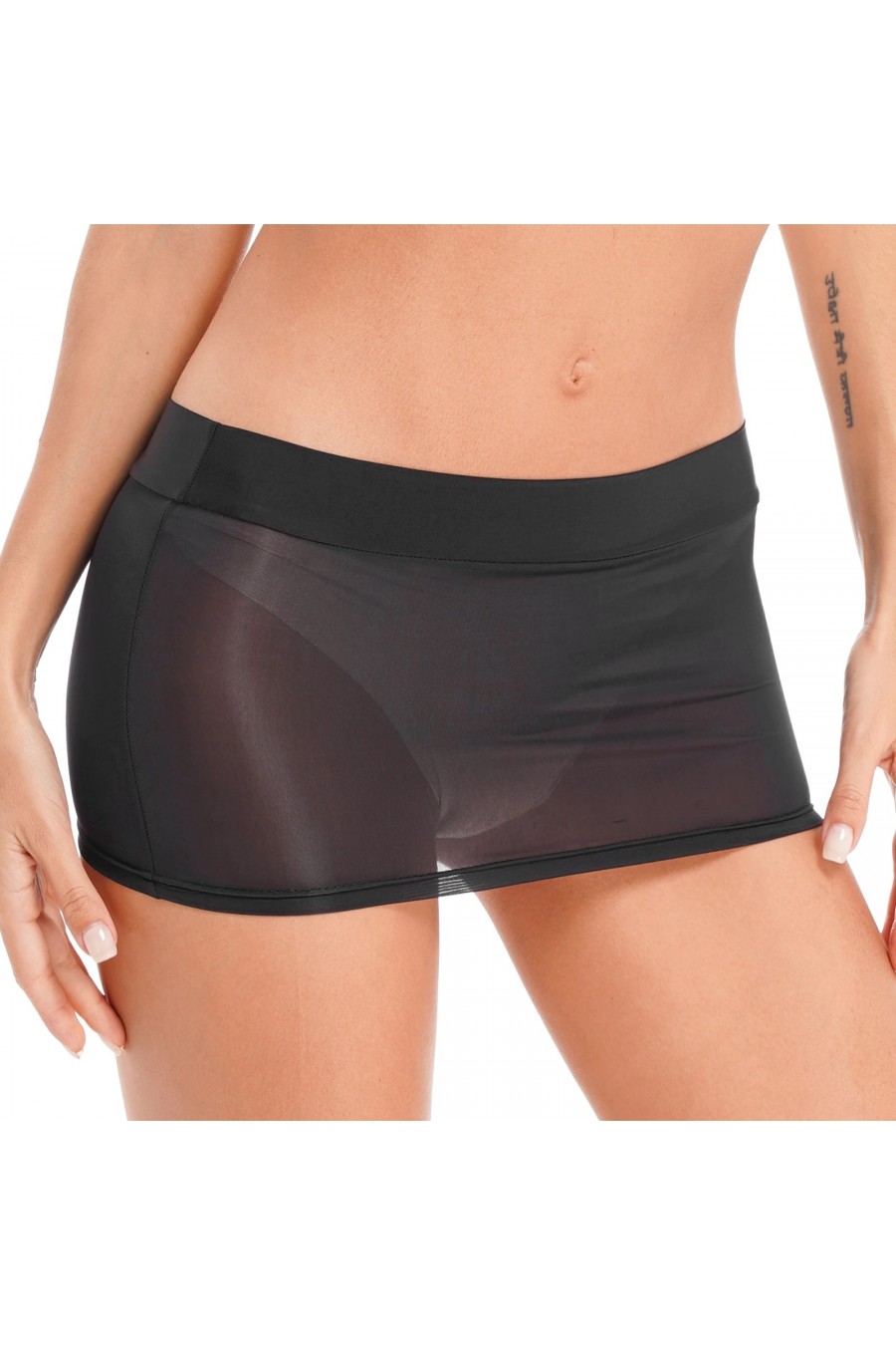 Mini falda Ajustada Transparente