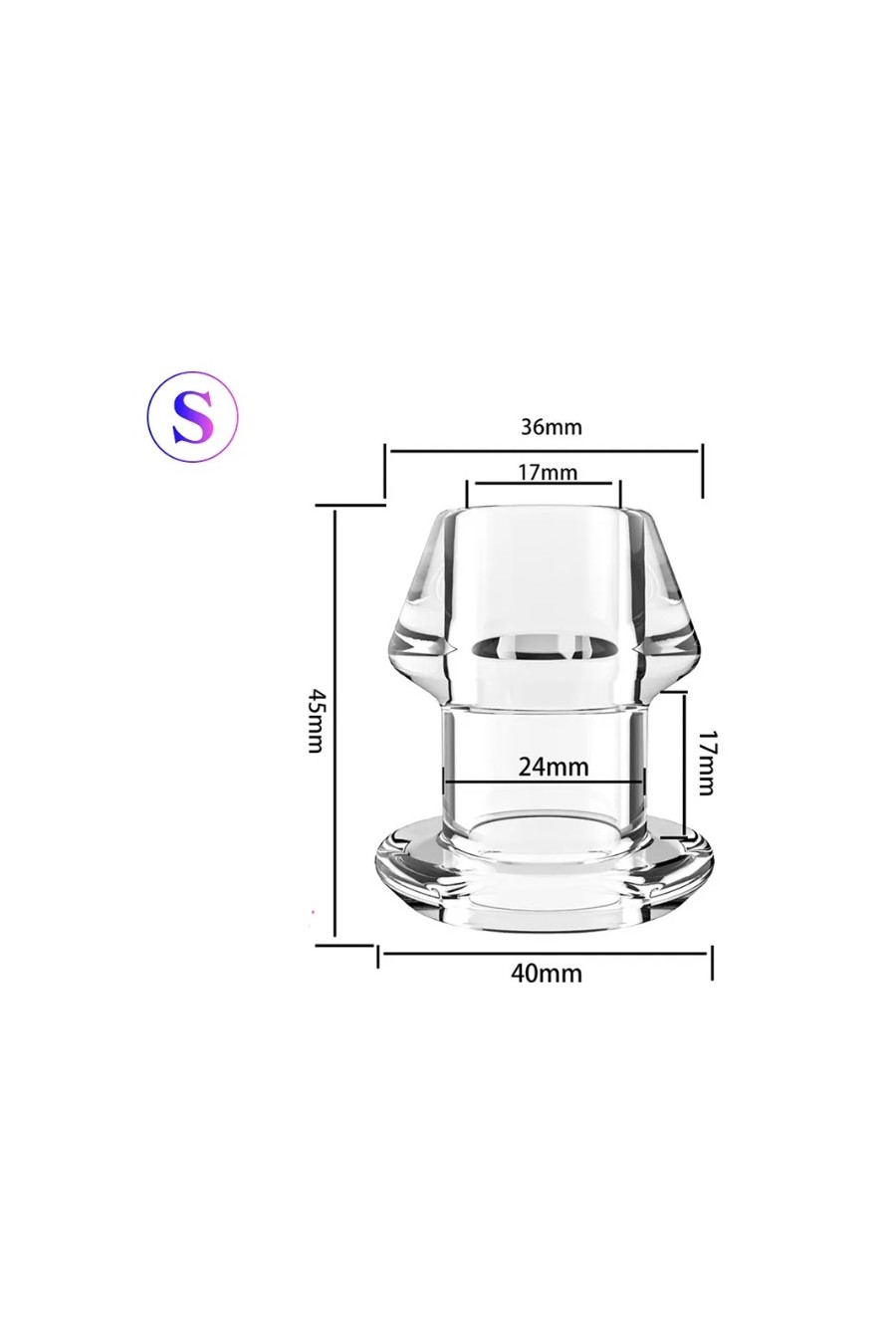 Tapon Anal Transparente Especulo