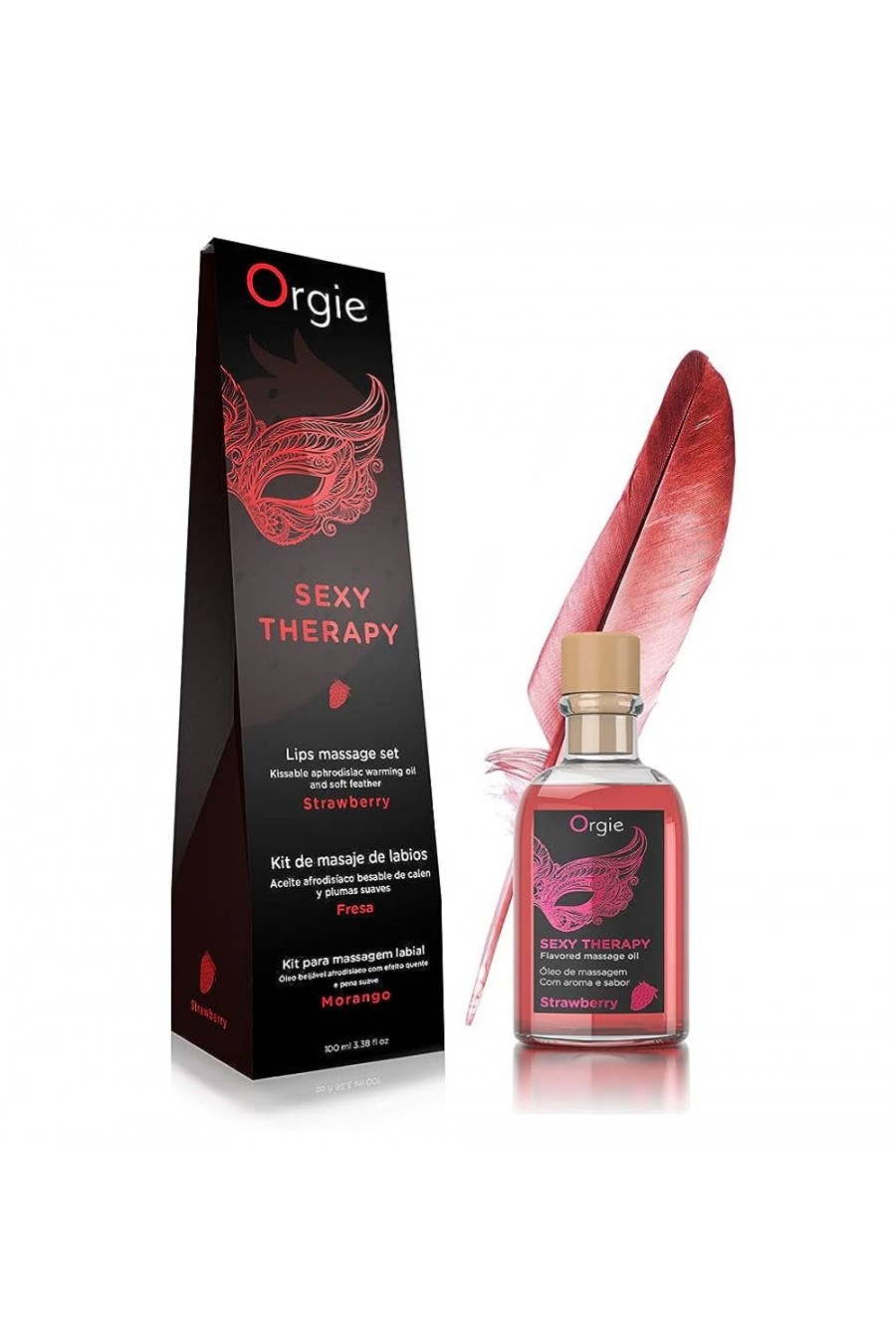 Aceite de masaje comestible y efecto calor Orgie - Frutilla