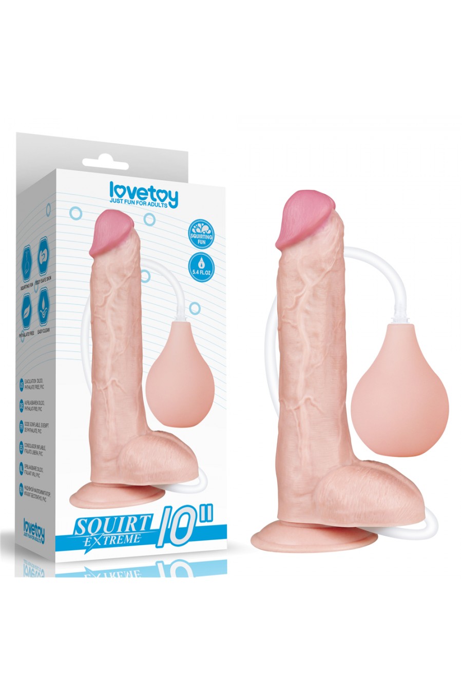 Consolador Eyaculador 10"  Lovetoy - Piel clara