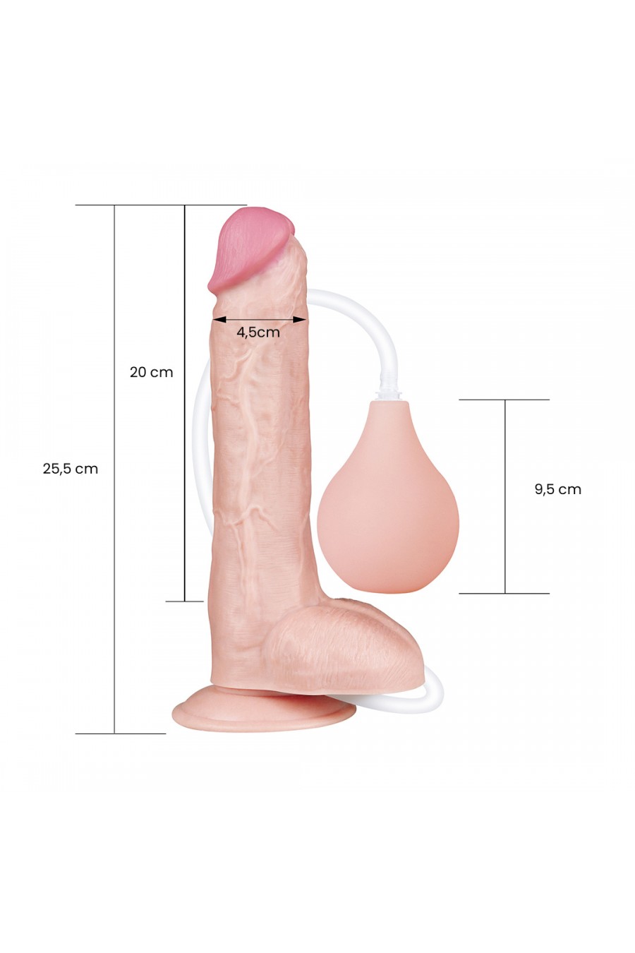 Consolador Eyaculador 10"  Lovetoy - Piel clara