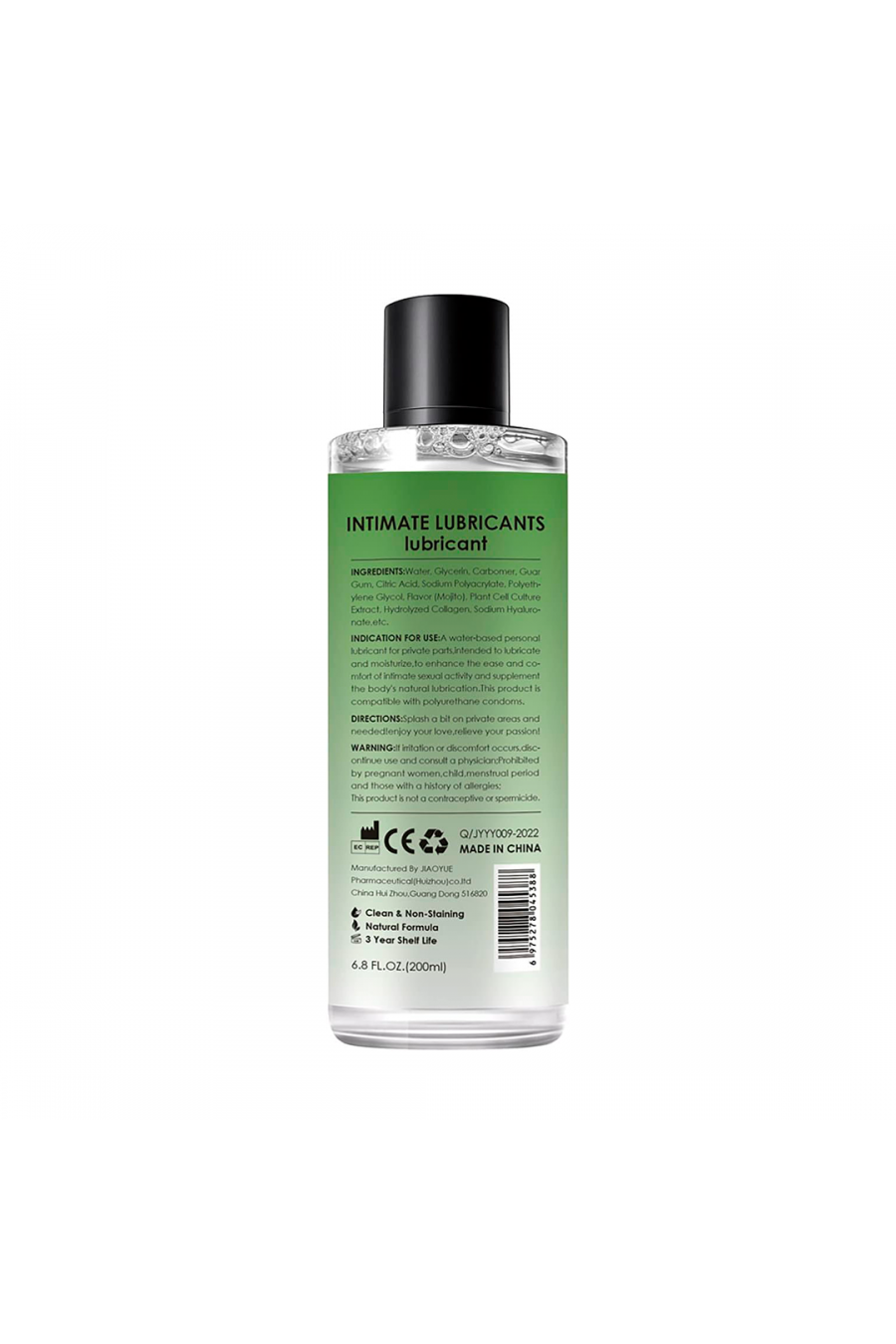 Lubricante sabor mojito 200Ml BedGame
