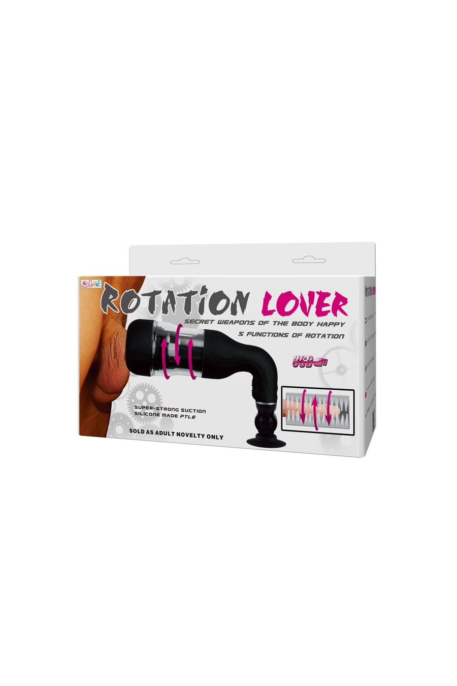 Masturbador rotador con base sopapo - Rotation Lover