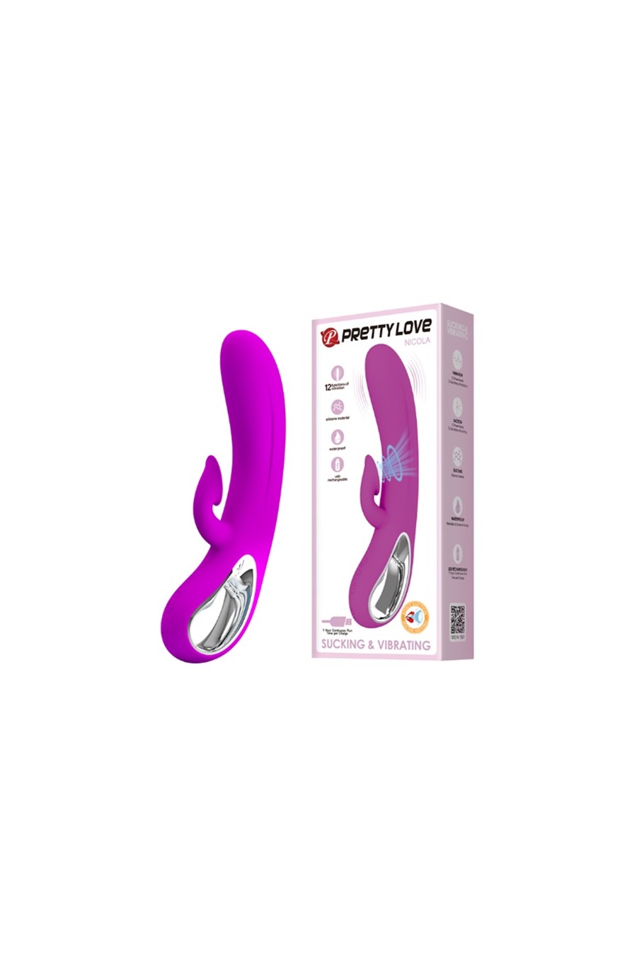 Vibrador Conejo con Succión - Nicola