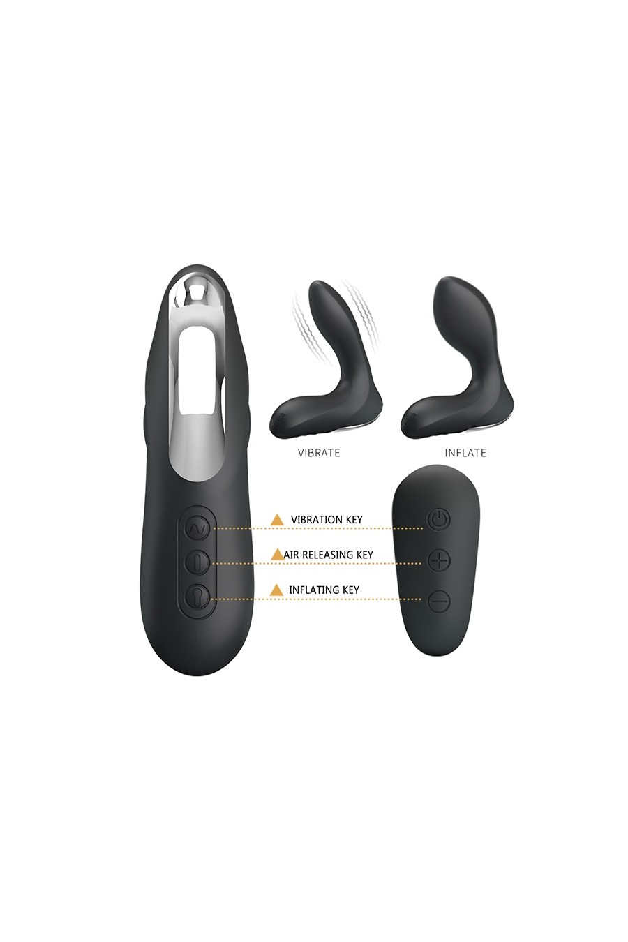 Estimulador de Prostata Vibrador e Inflable - Nasreddin