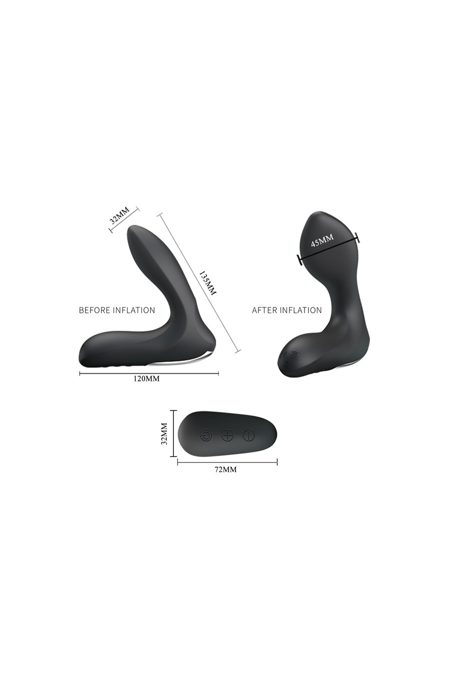 Estimulador de Prostata Vibrador e Inflable - Nasreddin