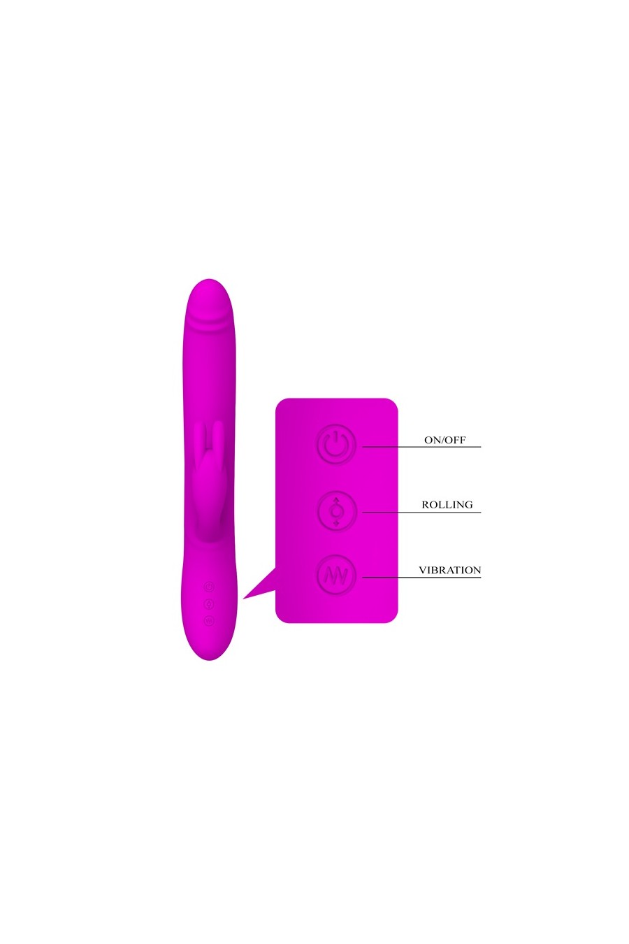 Vibrador Conejo con Movimiento - Byron