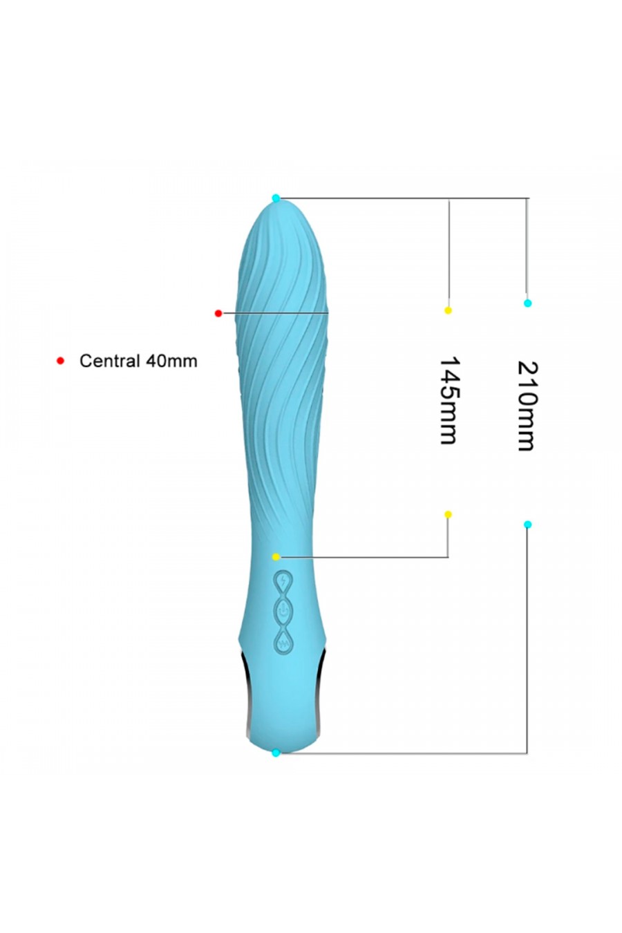 Vibrador Recargable en espiral Electroshock