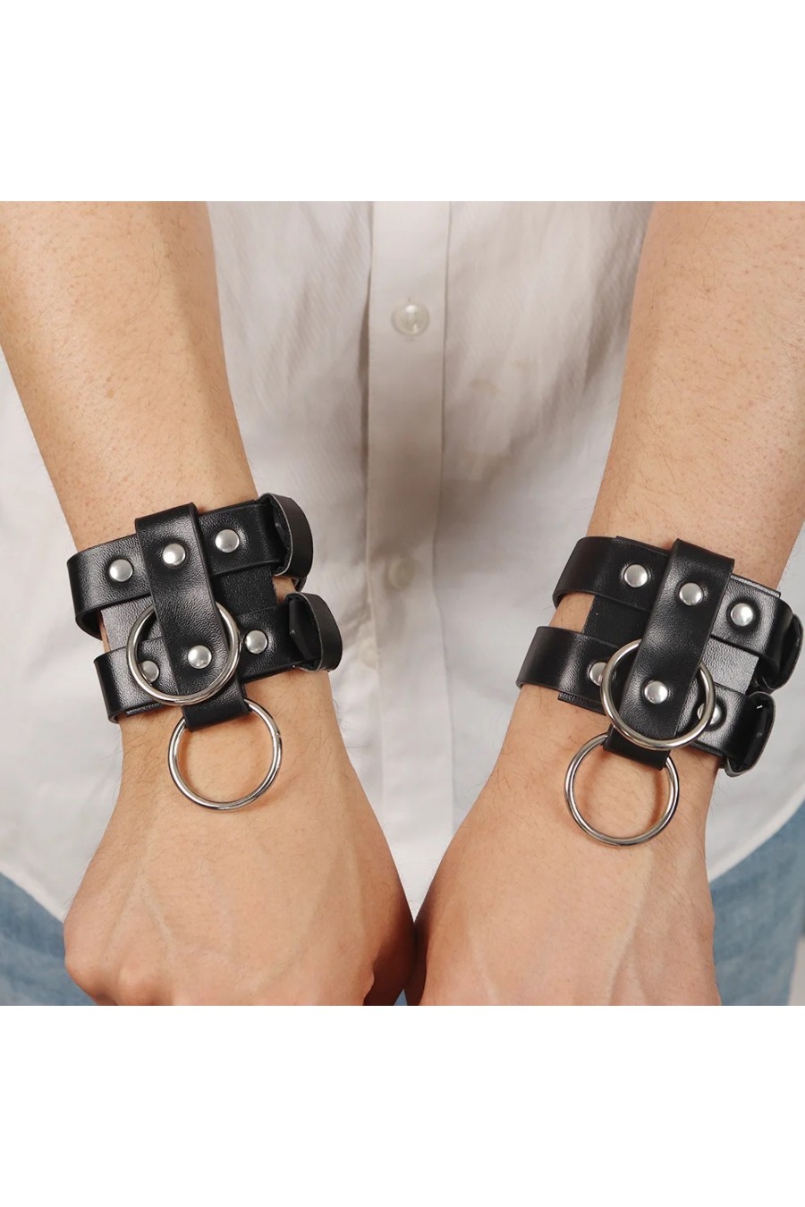 Muñequera Brasalete Bdsm Ecocuero