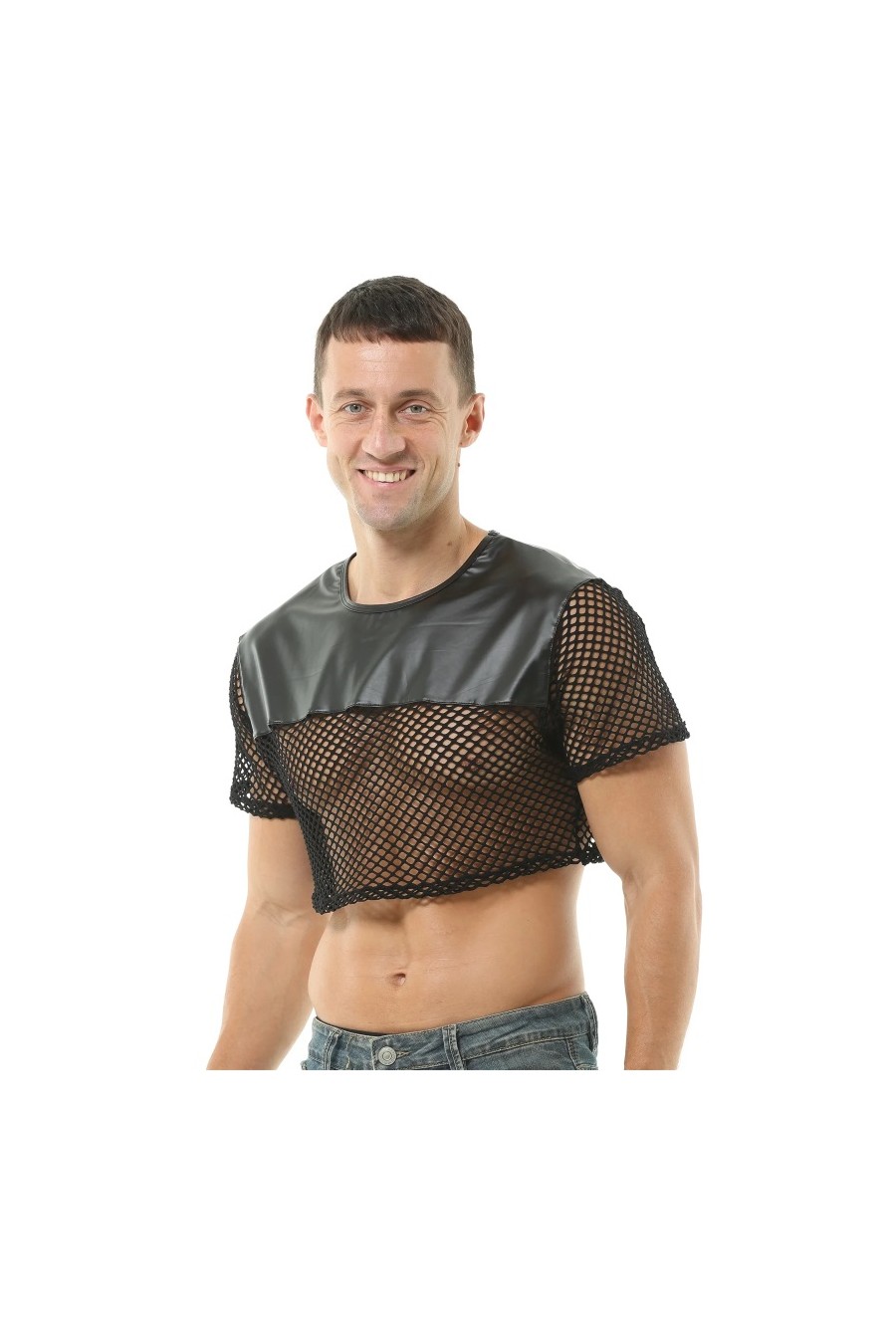 Croptop Malla Polera Spandex