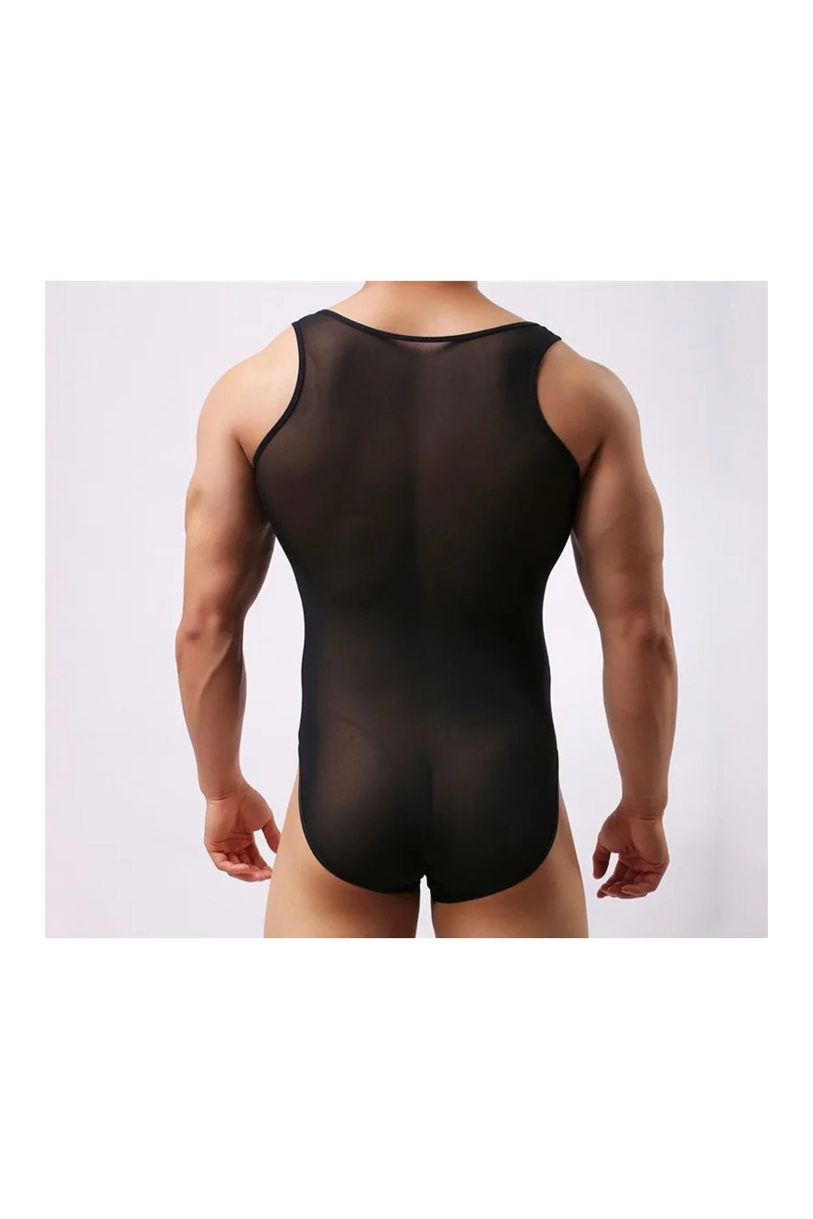 Body Hombre Negro Malla