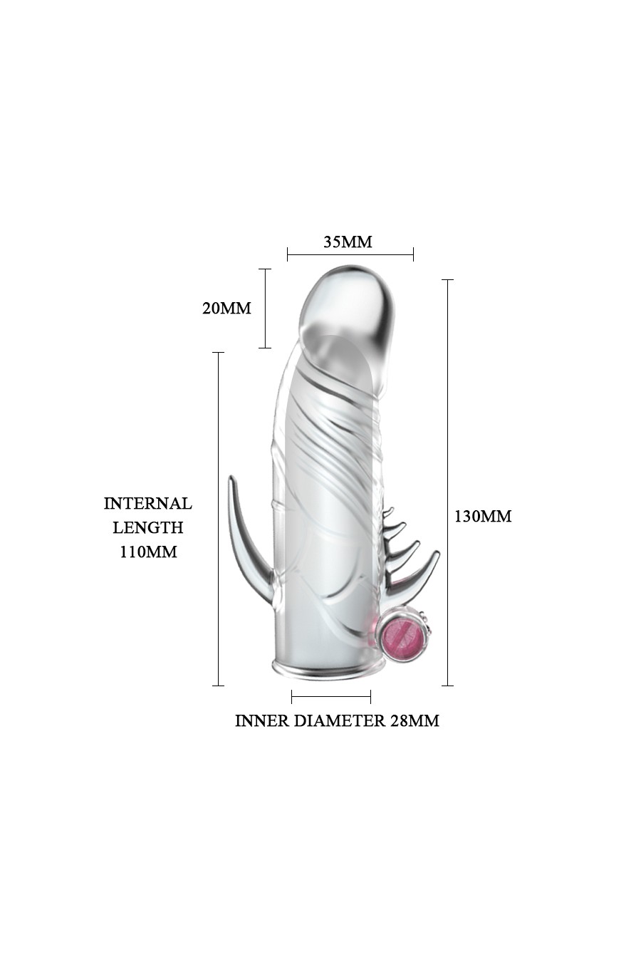 Funda Doble Estimulación con Vibración - Penis Sleeve