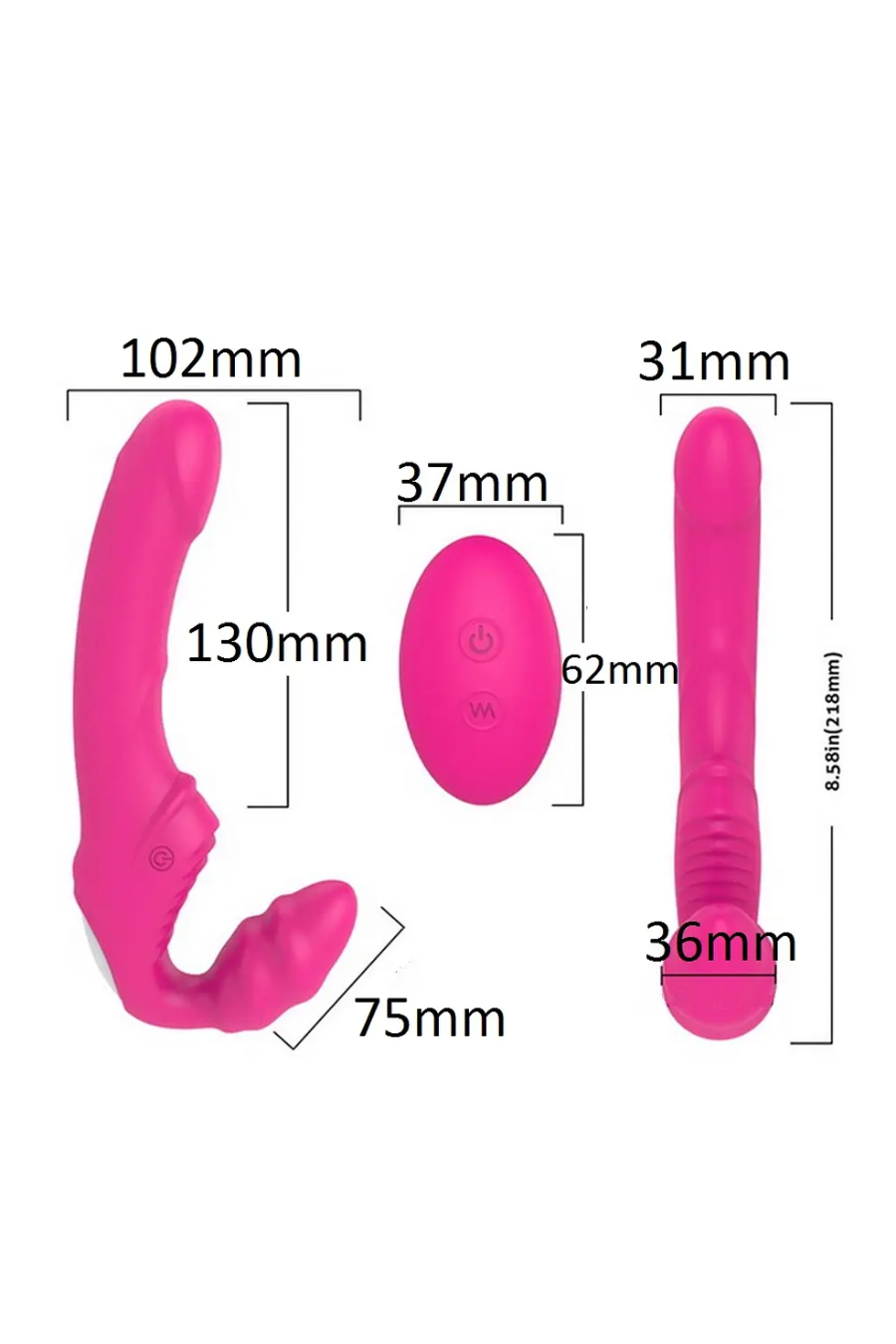 Vibrador S-Hande Strapless Nana-RCT control remoto