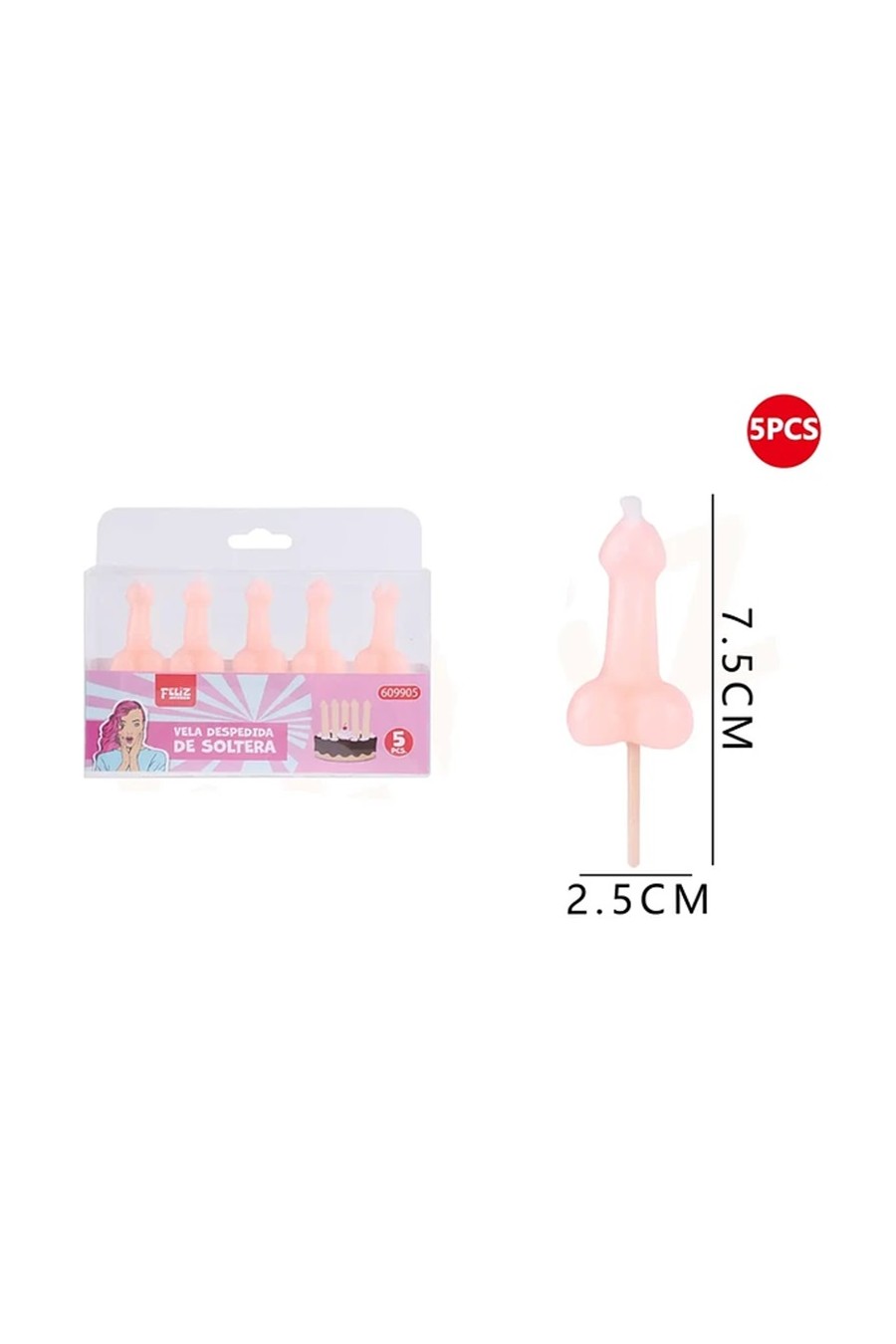 Velas Despedida De Soltera penes 5pcs 2.5*7.5cm