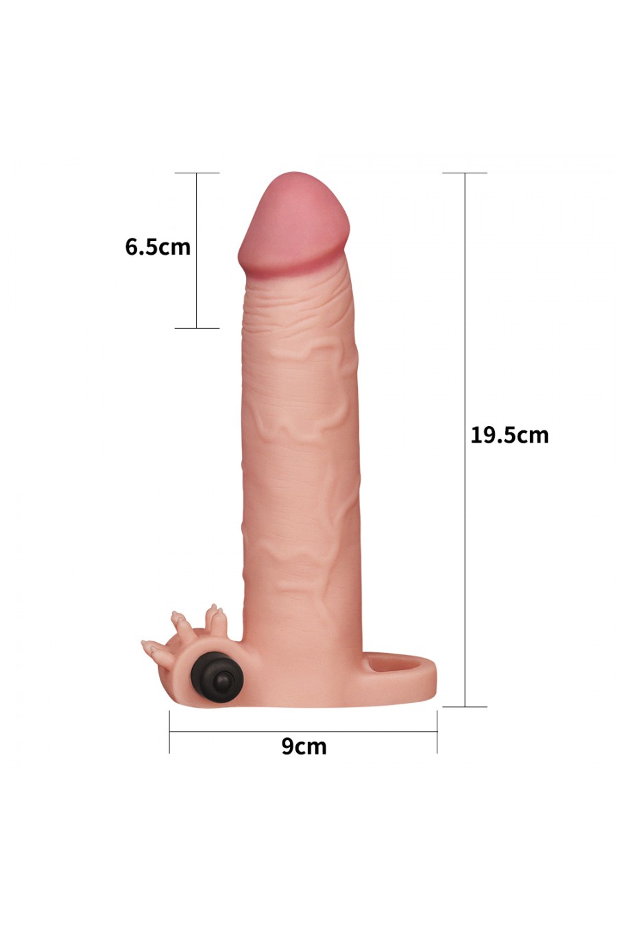 Funda para pene vibradora X-Tender +6,5cm