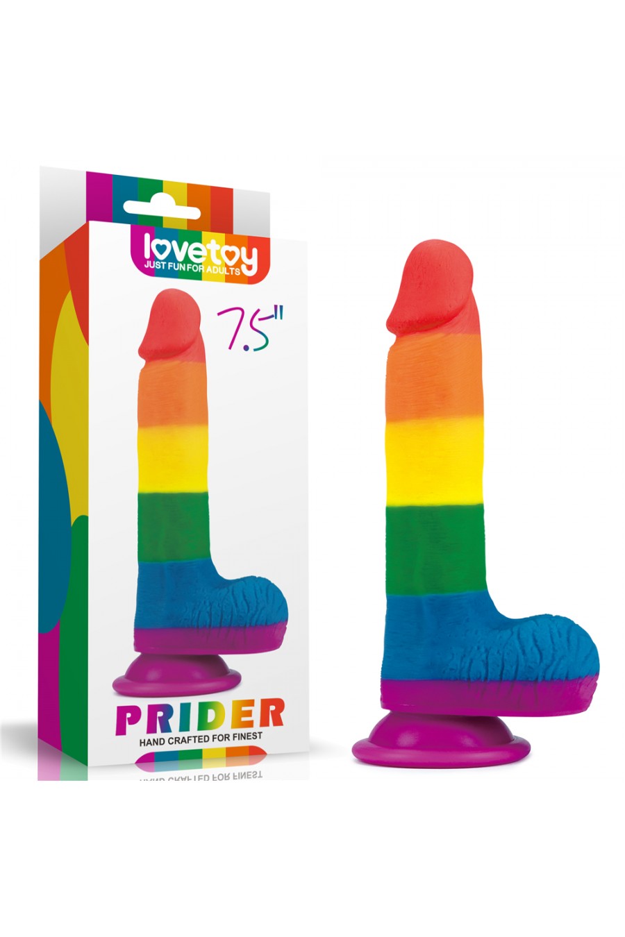 Dildo Prider 19cm Base y testiculos LOVETOY Consolador
