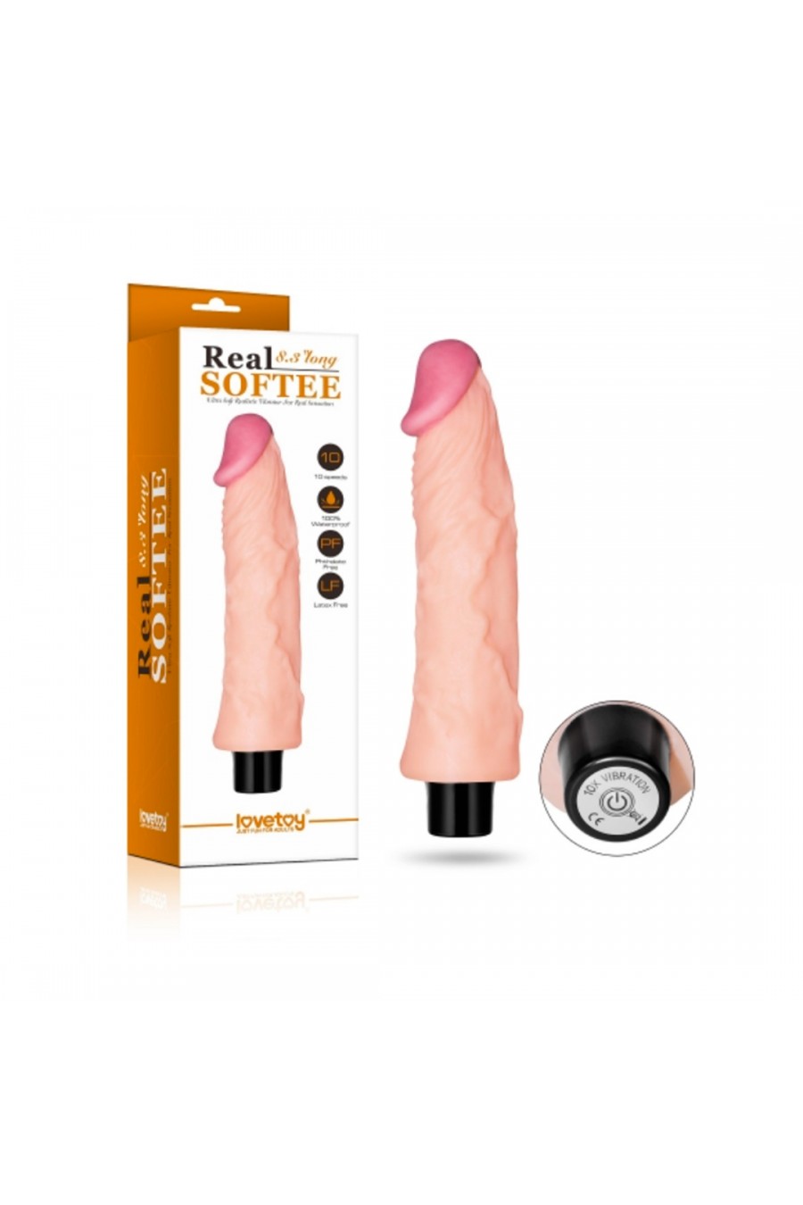Vibrador Realista 22 cms Real Softee 8,3 Long