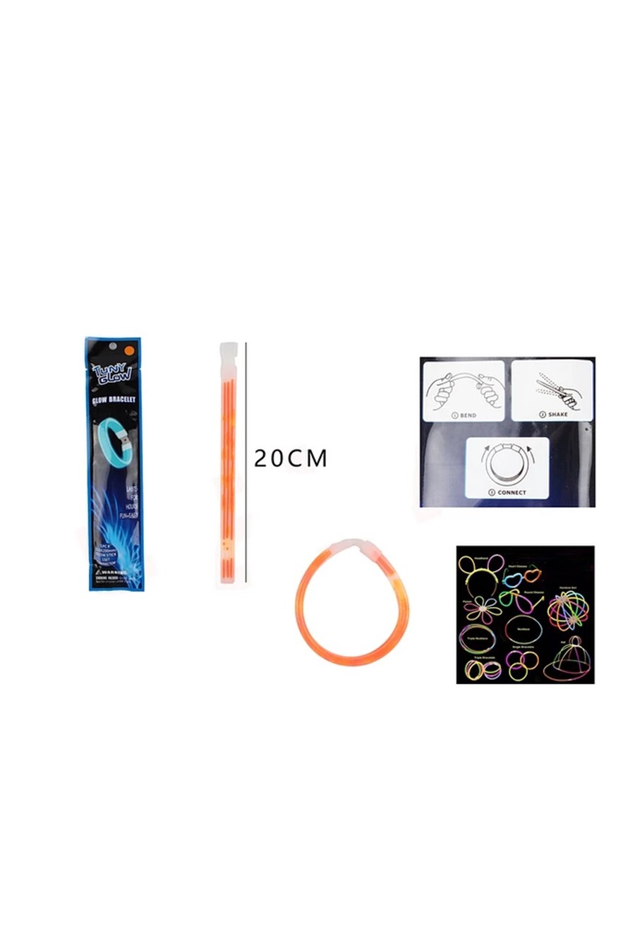 Pulseras Fluorescentes 20 Cms