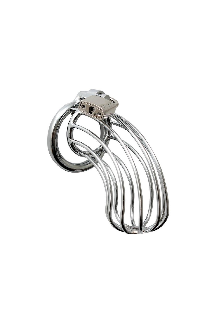 Jaula Castidad Metal Plateada