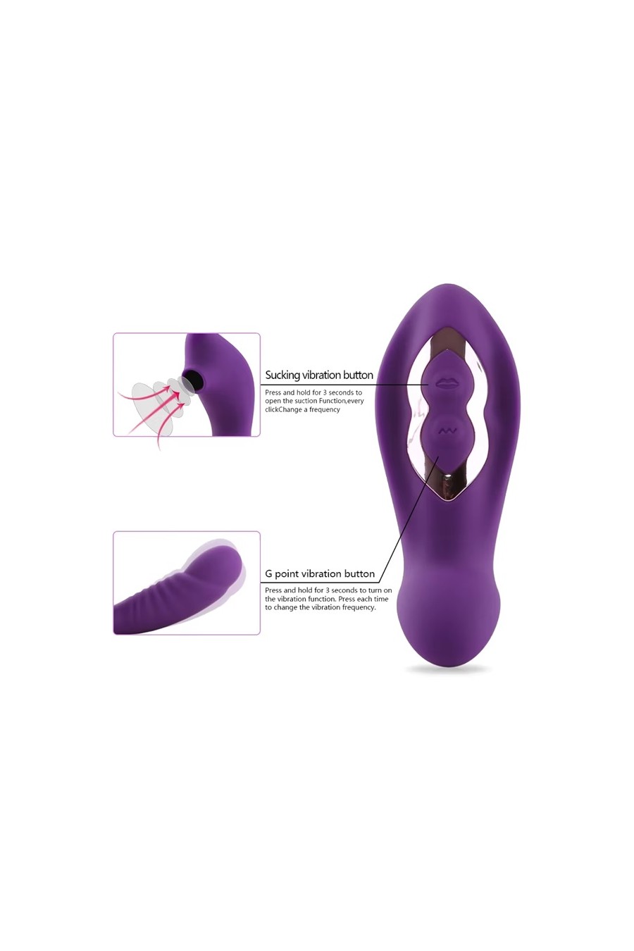 Vibrador Succionador Dual-Stimulation