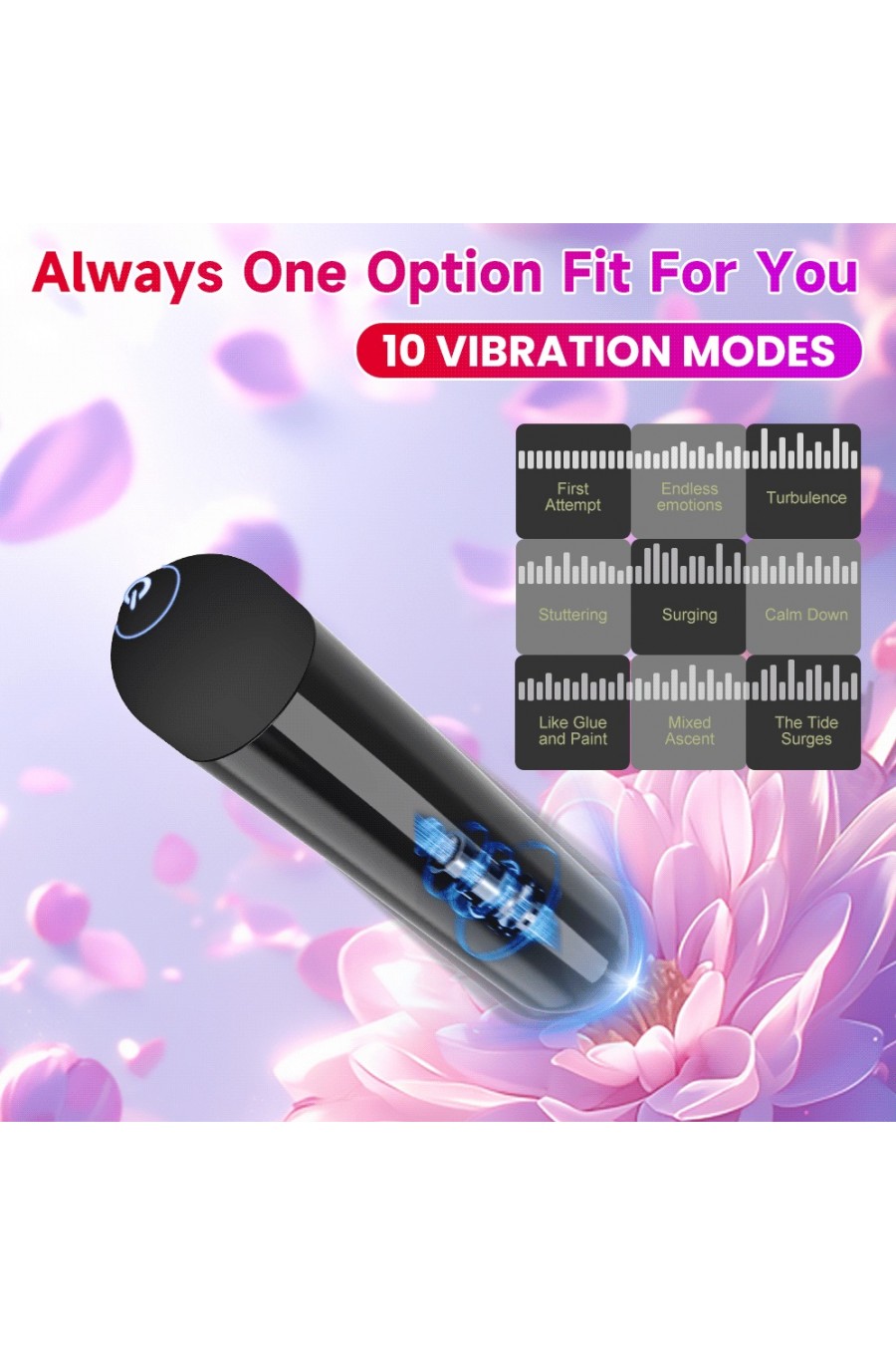 Bala Vibrador 10 Funciones Recargable USB