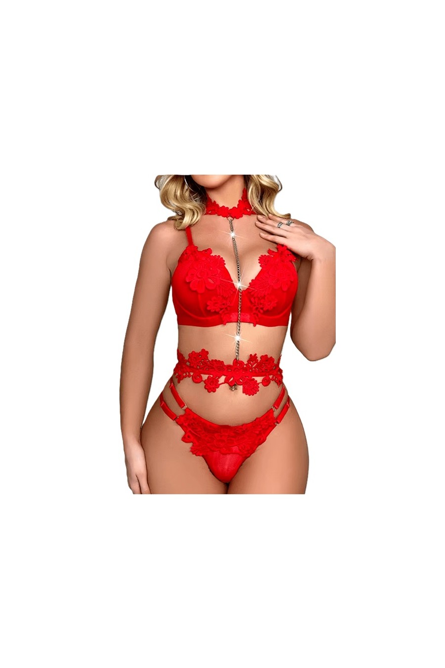 Sexy Conjunto Fantasia Floral
