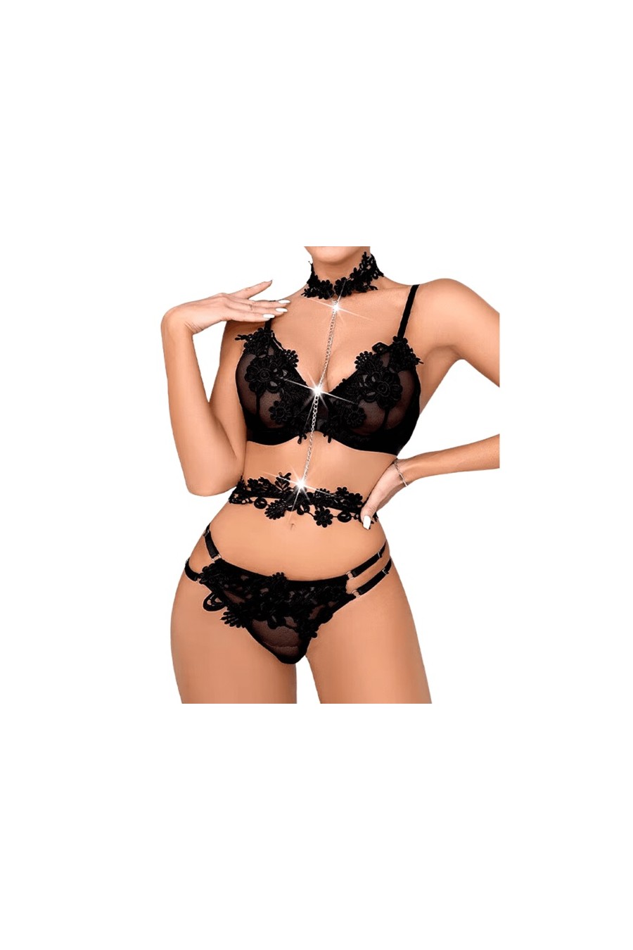 Sexy Conjunto Fantasia Floral
