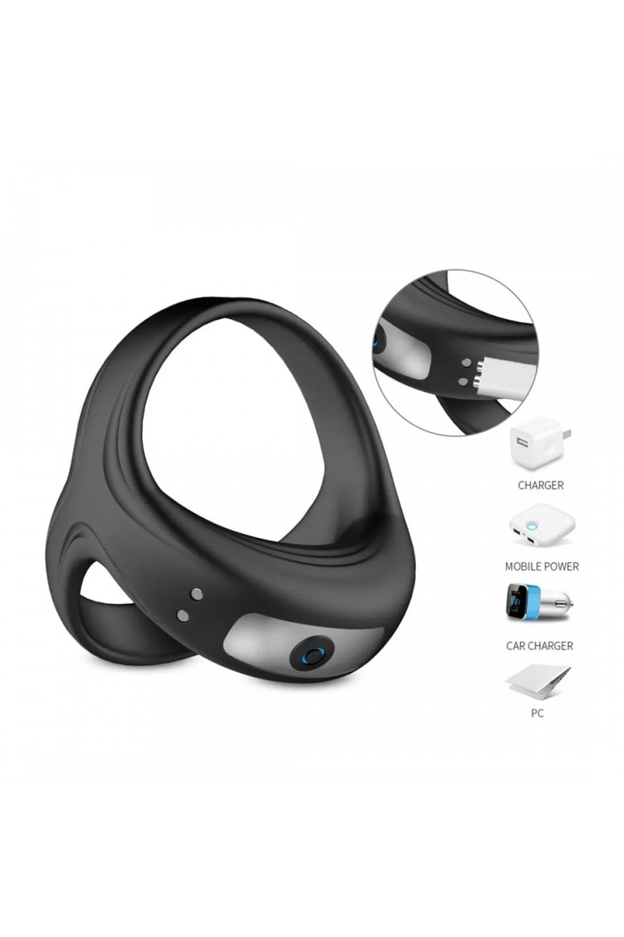 ANILLO VIBRADOR TOYA RECARGABLE USB MF1021