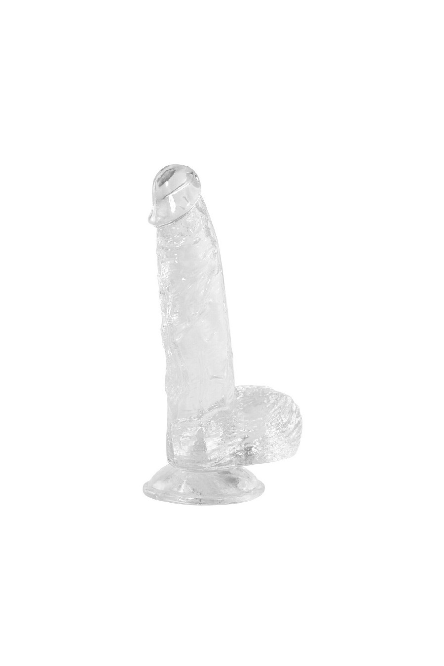 Consolador transparente 16 cms con Base