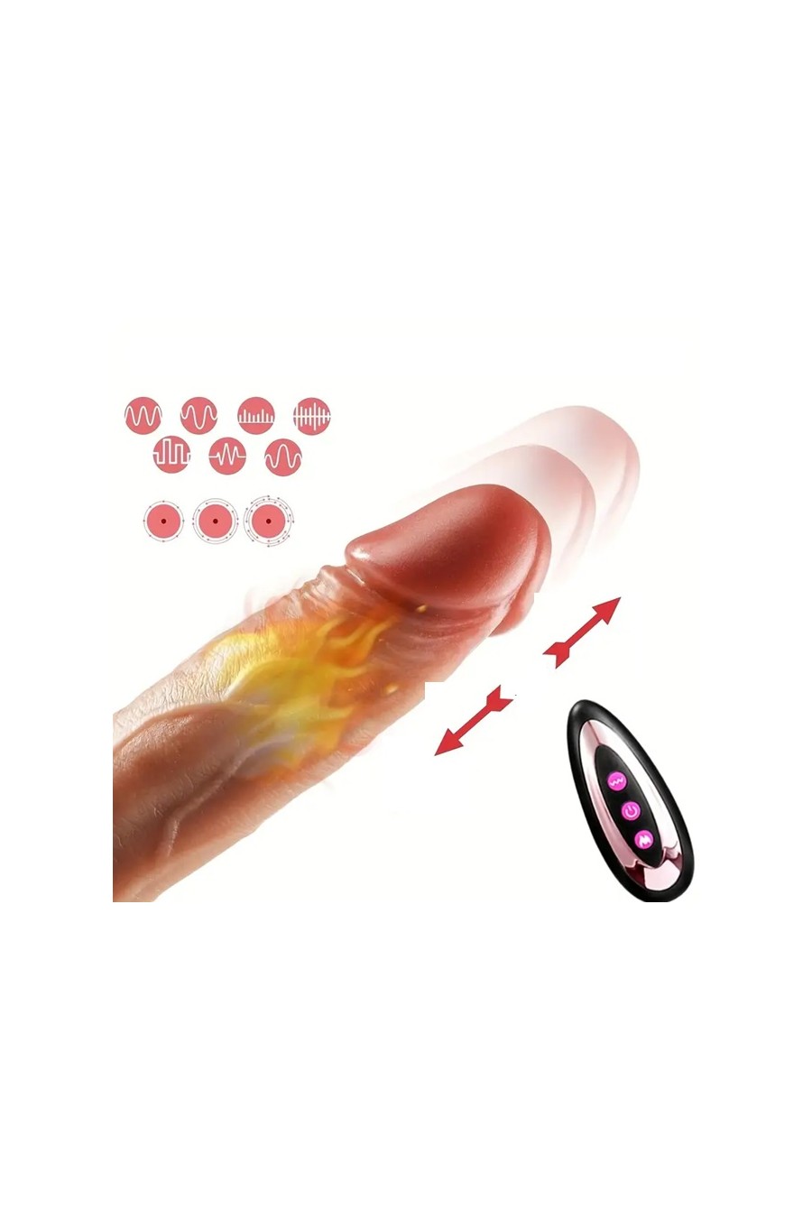 Dildo Vibrador 4 en 1 Percutor Recargable