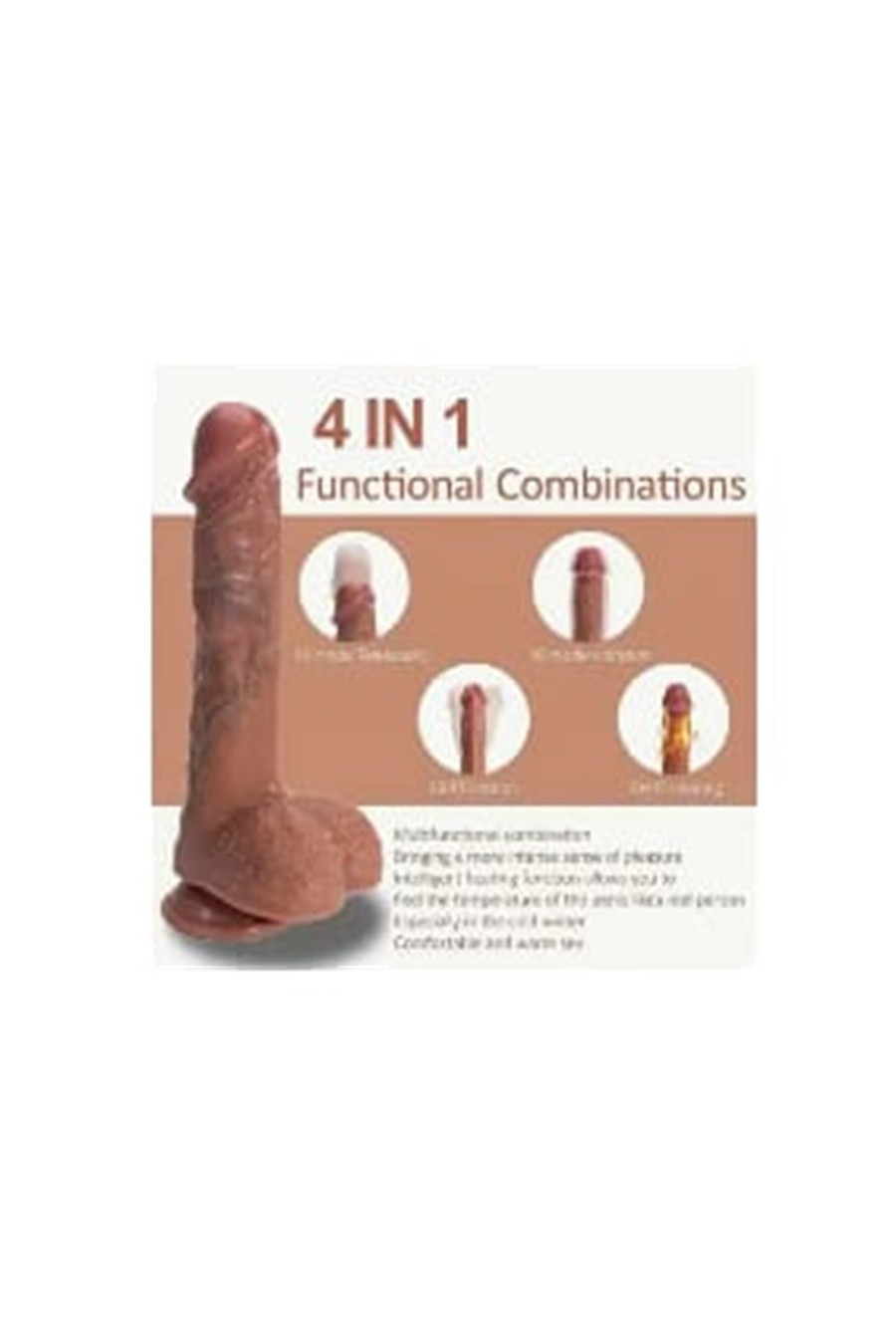 Dildo Vibrador 4 en 1 Percutor Recargable
