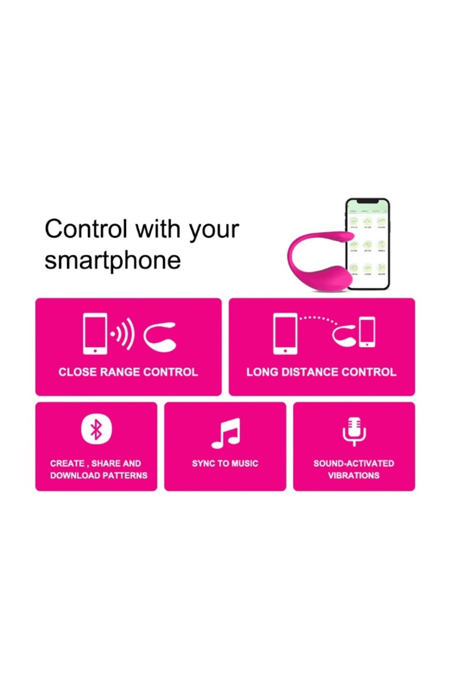 Bala Vibradora Recargable con APP