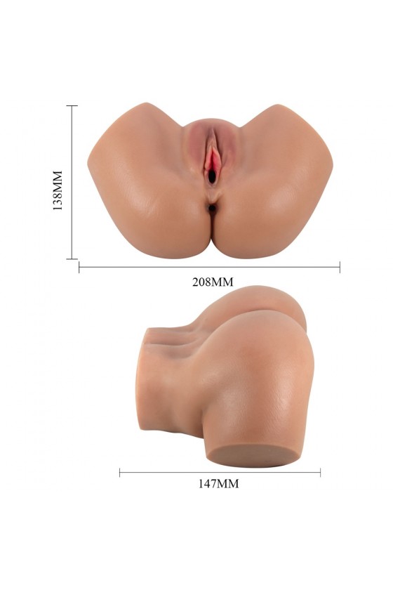 Masturbador Real Ano y Vagina Pretty Love Realista Mulata Soft Skin