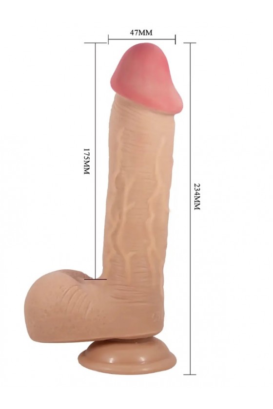 Consolador 23 cms Piel Pellizcable PrettyLove - Emeka