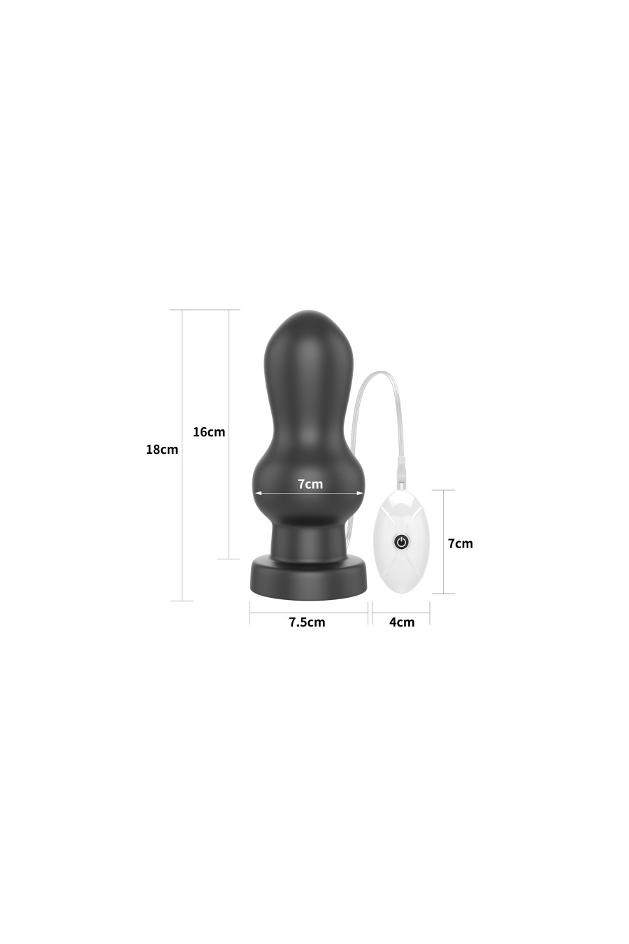 Plug Vibrador Anal Control LoveToy - Anal Rammer