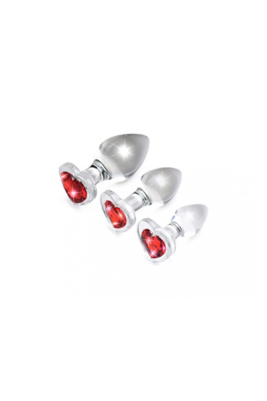 Plug Anal Vidrio Joya Corazon
