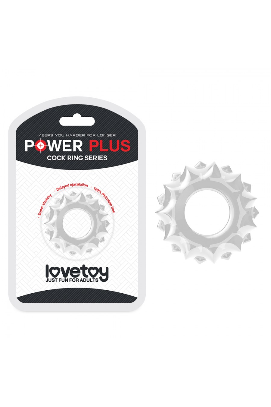 Anillo para pene Power Plus Transparente Lovetoy