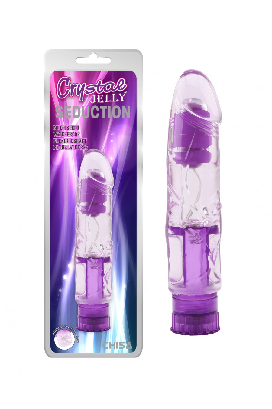 Dildo vibrador Seduction Crystal Jelly CHISA 16 CMS
