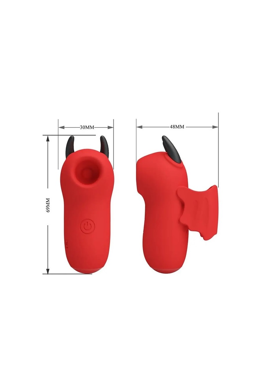 Vibrador de Dedo con Succión y Electroestimulación