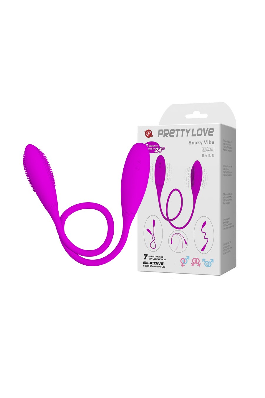 Vibrador doble recargable - Snaky Vibe