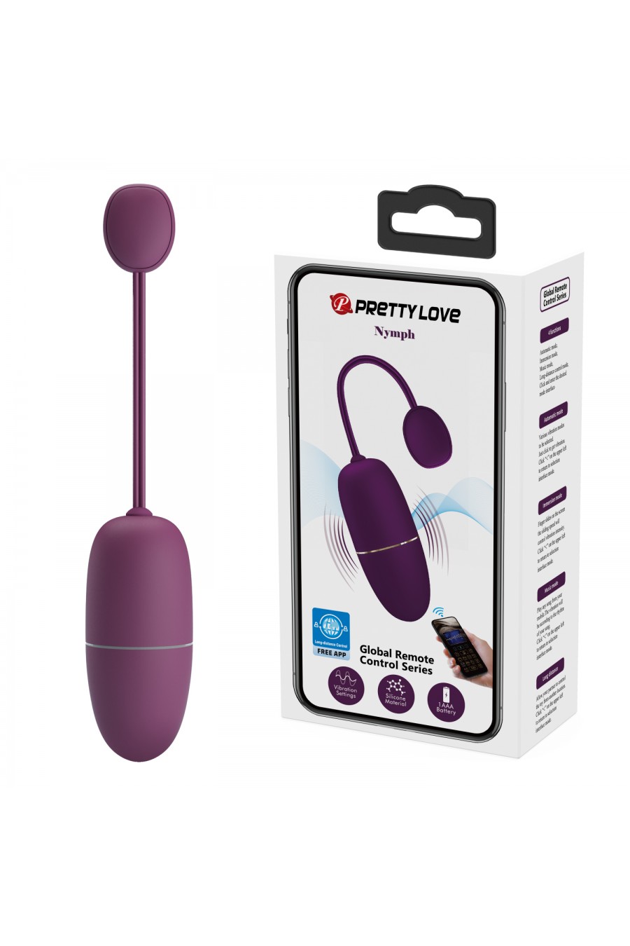 Huevo Vibrador Pretty Love - NYMPH con App