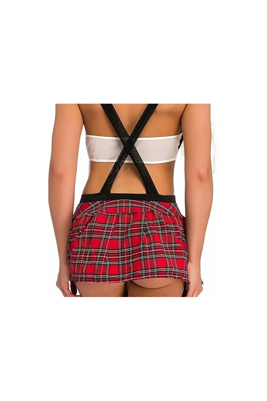 Disfraz Colegiala Escocesa con Suspensores