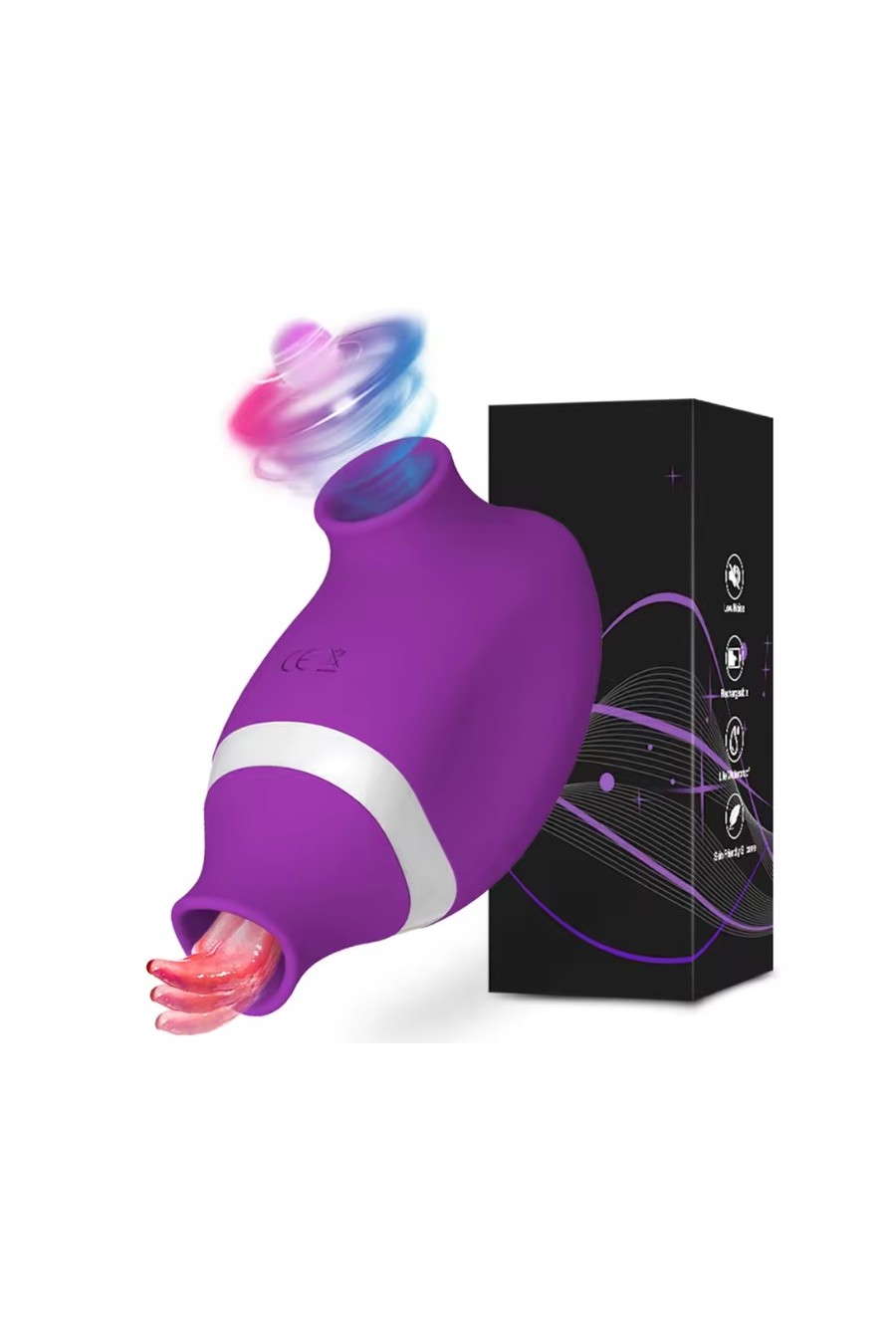 Succionador lamedor de Clitoris 2 en 1 Recargable
