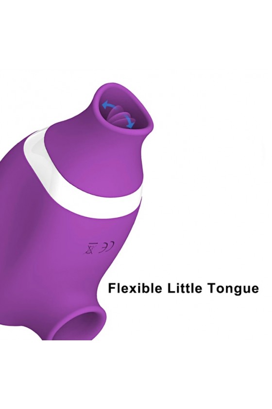 Succionador lamedor de Clitoris 2 en 1 Recargable