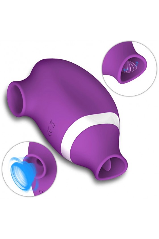 Succionador lamedor de Clitoris 2 en 1 Recargable