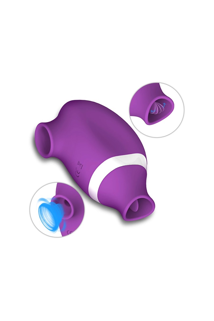 Succionador lamedor de Clitoris 2 en 1 Recargable