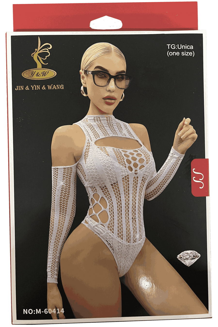 Malla Body Blanco con Brillantes