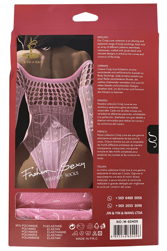 Body Malla Rosa Sin Hombros